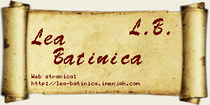 Lea Batinica vizit kartica